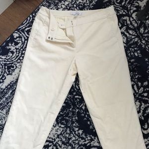 White Velvet Ankle Pant